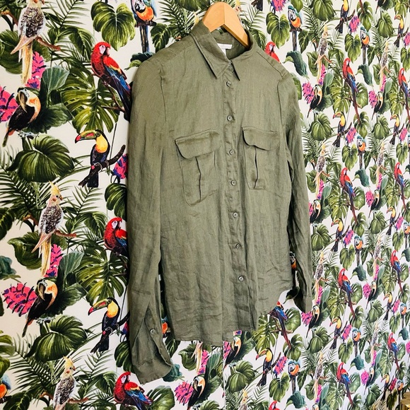 New Natural Linen H&M shirt. Size 2 - Picture 5 of 11